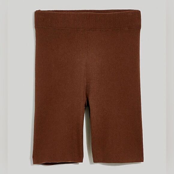 MADEWELL Women's Kendale Sweater Biker Shorts Brown Size M EUC - Picture 3 of 14